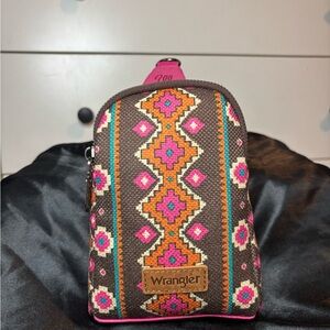 Wrangler Brown and Pink Crossbody Bag